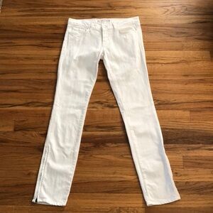 Unworn J Brand The Deal pencil leg slim fit skinny 12” summer low white jeans 28